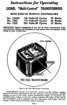 Lionel 1033 Transformer Wiring Diagram - Wiring Diagram Schemas