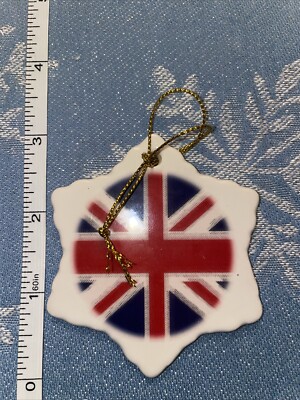 Ceramic British Theme Snowflake Ornament 