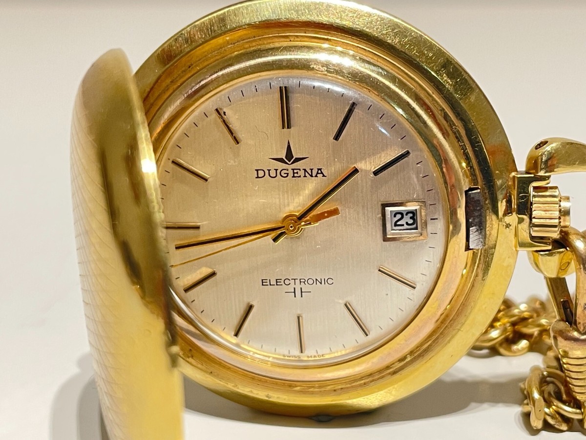 VINTAGE RARE LUXURY SWISS MEN'S POCKET QUARTZ WATCH 