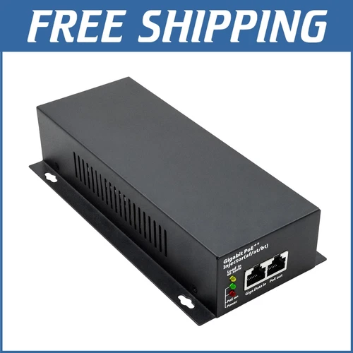 High Power 90W PoE++ Injector Adapter for Gigabit Ethernet with Surge Protection