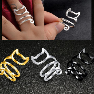 Cat Ring Adjustable Wrap Rings Womens Fashion Jewelry 37-6