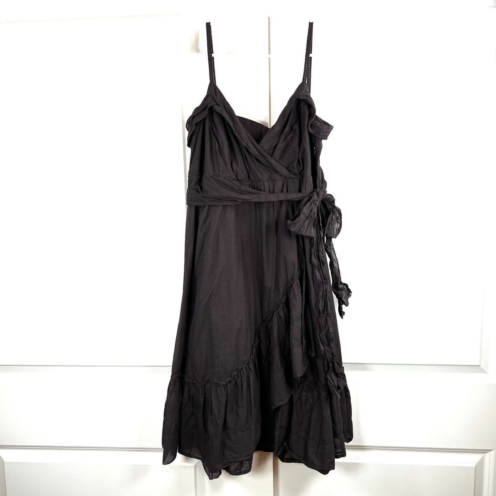 Robe Drapée Diane Von Furstenberg En Voile De Soie Doublée Coton - Taille 0 - Occasion Très Bon État