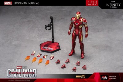 New ZD Marvel Toy Iron Man MK46 Mark 46 7in Civil War Action