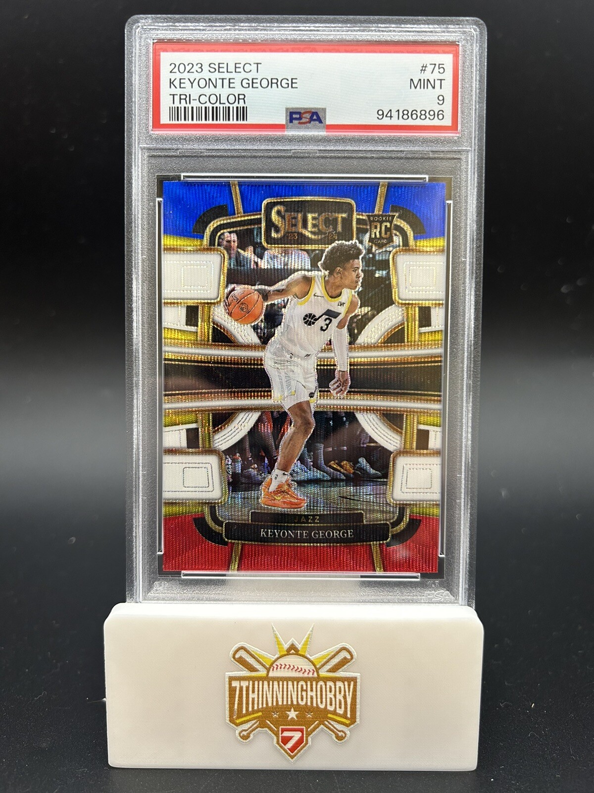 2023-24 Panini Select - Concourse Tri-Color Prizm #75 Keyonte George (RC)