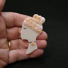 Brooch Pin Ooak By O'Dare Young Girl Fused Art Glass
