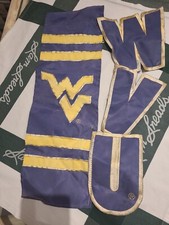 Vintage WVU West Virginia Mountaineers Morgantown WV pole flag Mancave piece