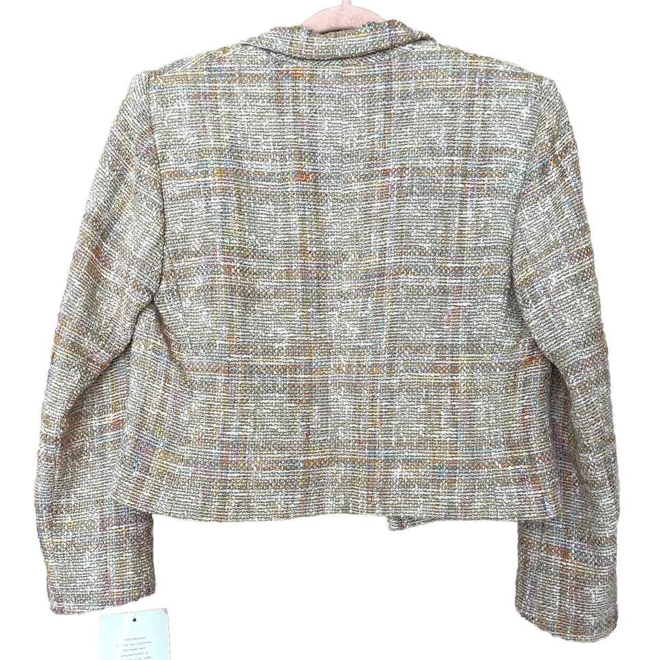 Nueva Chaqueta Garfield & Marks Nadine Tweed Pastel Blazer Talla 8 Pequeña EE. UU. Preppy Foto 2 de 4