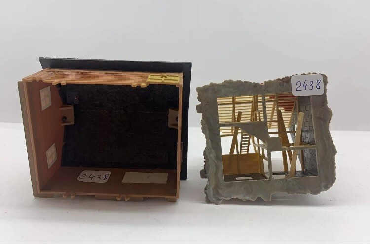 N Building Set Of 2 Old Town Village House Model Shop Roof Construction ...