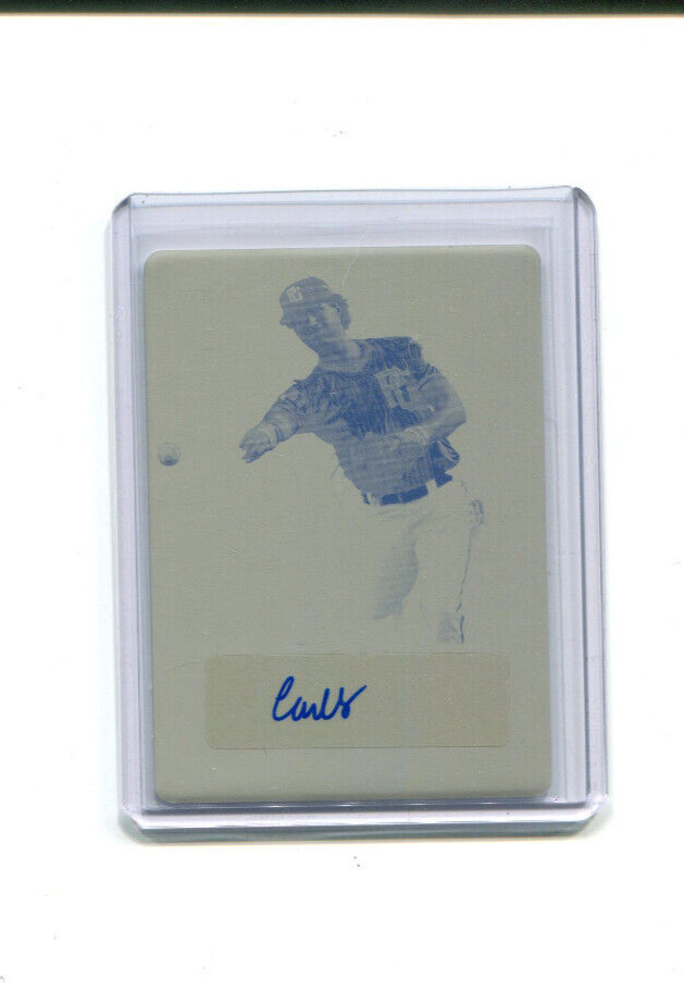 2022 Leaf Perfect Game All American Yellow Printing Plate Carl Schmidt Auto 1/1