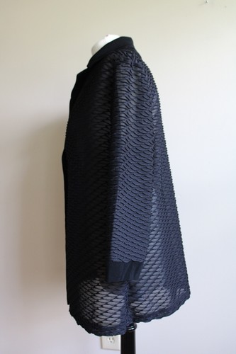 Slinky Brand 1X Black Diamond Texture One-Button Cardigan Jacket SJ2 - Picture 8 of 11