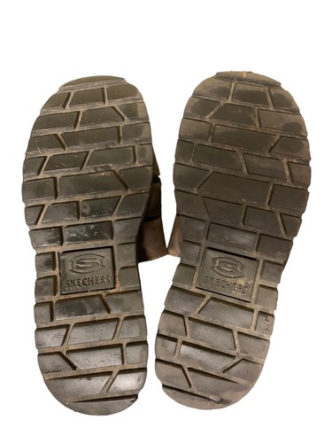 Women’s Skechers Leather Sandals 8 JAMMERS Y2K 2000’s Chunky Slip On Platform - Picture 7 of 8