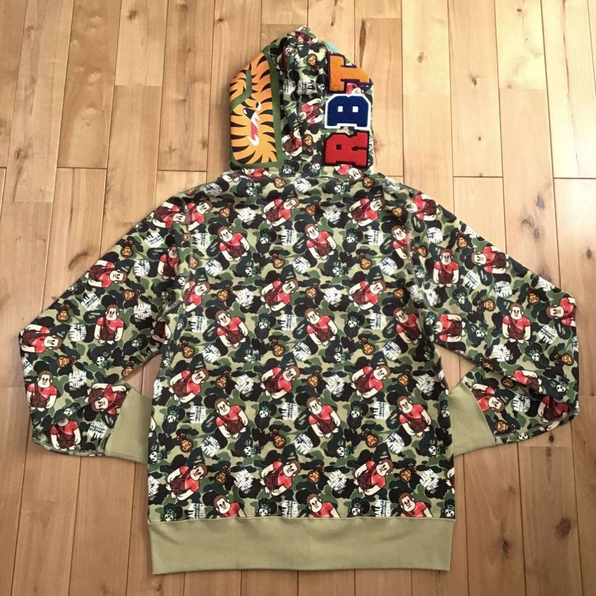 BAPE × DISNEY Ralph milo ABC camo Shark full zip hoodie A Bathing