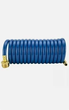 RV Exterior Shower Hose 15' Coiled Water Hose Optional Quick Connect Sprayer
