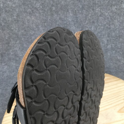Birkenstock Sandals Womens 8 Mayari Strappy Flats Casual Black Leather Slip On - Picture 12 of 16