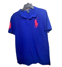 POLO Ralph Lauren Big Pony Polo Shirt ..Pacific Royal/Pink Pony Sz:XL 18-20 Boy