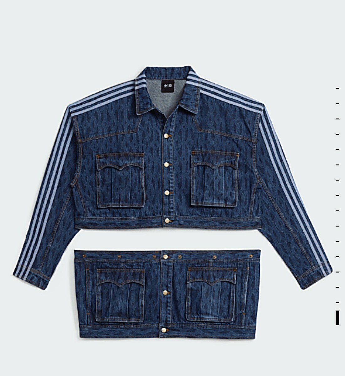 ジャケット adidas denim track top ivory IW5748 CLOTHING - Premium Essentials Denim Track Top - White