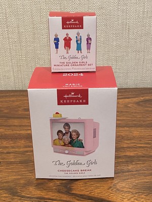 2024 Hallmark Golden Girls Ornament Set-Cheesecake Break Light & Sound & Minis