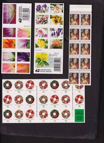 U.S. Mint Booklet Panes - FACE $ 38.50 - includes forever stamps