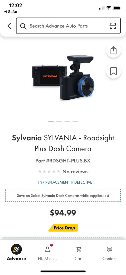Sylvania ROADIGHT PLUS 1080p HD приборной панели камеры с картой памяти RDSGHT_PLUS.BX BNIB - Изображение 4 из 4