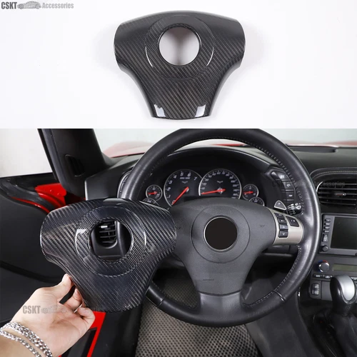 Real Dry Carbon Fiber Full Interior Trim Cover Set Fits Corvette C6 2005-2013 - Picture 18 of 33
