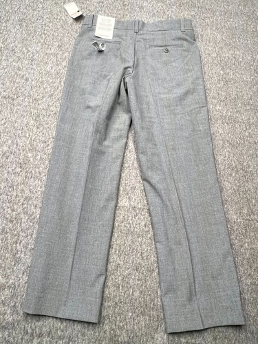 Calvin Klein Suit Pants Slim Fit Flat Front Stretch Husky Gray 12 - Picture 7 of 10