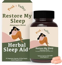 Natural Sleep Aid for Adults - 90 Capsules for Deep Sleep - 3 Mg Melatonin, L Th