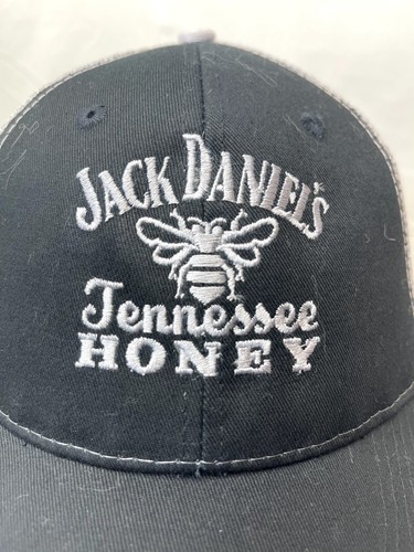 Jack Daniels Tennessee Honey Hat Cap Black & Gray Strap Back Adjustable New - Picture 2 of 14
