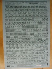 .1 x Letraset Lower AMERICAN TYPEWRITER LIGHT CON 48pt 12,3mm Sheet LG3104 `