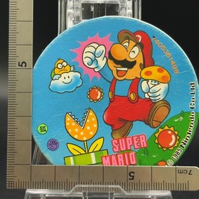 Mario mushroom Menko Super Mario Bros Famicom Card Nintendo 1985 NES Japanese