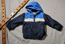 Gymboree Jacket Youth Kids Blue Unisex 6-12 Months Hoodie Full Zip Windbreaker