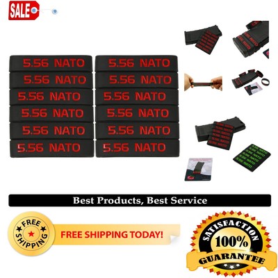 Flexible 12 Pack 5.56 Magazine Marking Bands for Efficient Gun Identification