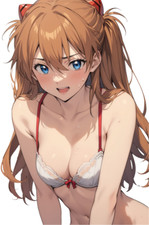 Asuka Neon Genesis Evangelion Waifu Weatherproof Anime Sticker 6" Car Decal