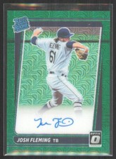 2021 Panini Donruss Optic Green Mojo Prizm Rated Rookie RC Josh Fleming Auto /99