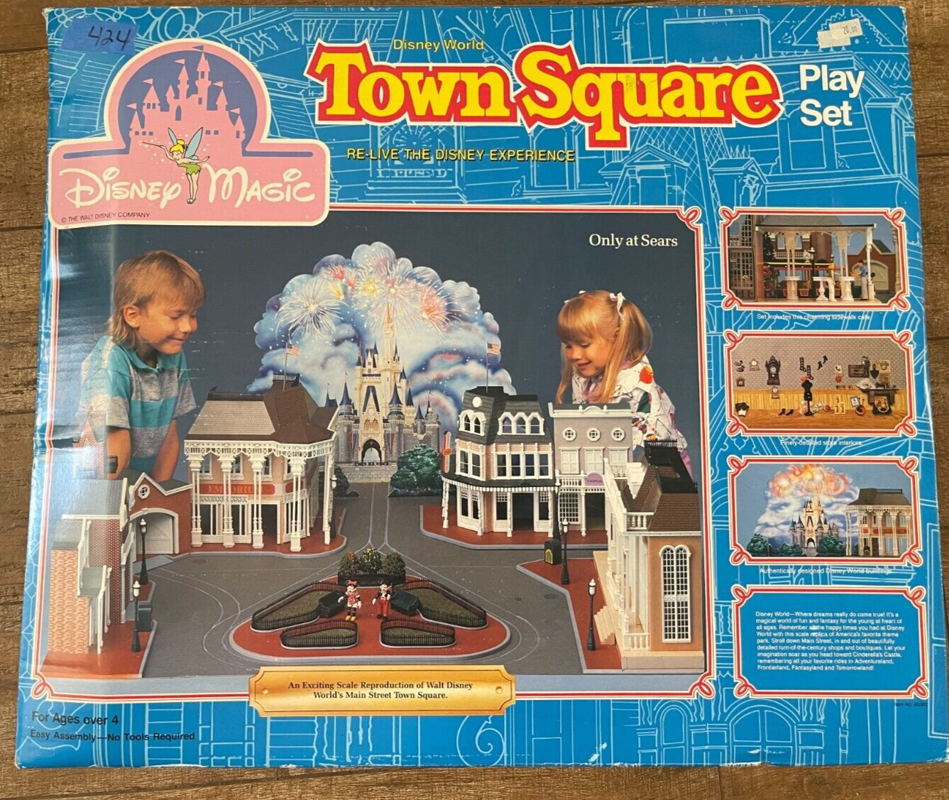Sears Disney Town Square Playset Magic Kingdom Main Street vintage toy 1980s