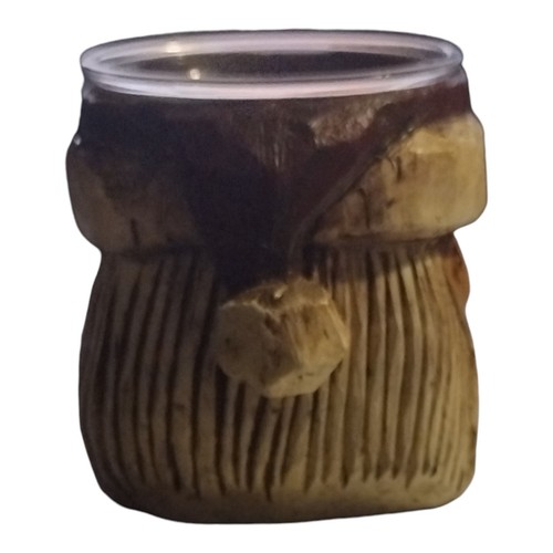 VTG Handmade Santa Claus Votive Candle Holder Christmas Holiday (Read) - Picture 3 of 7