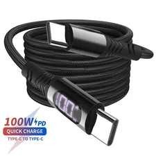 100W 5A PD Type-C to USB C Charger Data Cable Charging Cord for iPhone Samsung