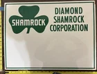 Vintage Porcelain Oil Field Sign - Diamond Shamrock Corporation blank