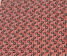 SMALL FLAG REPEAT RED WHITE BLUE PATRIOTIC AMERICANA FABRIC 24" X 44" NOVELTY