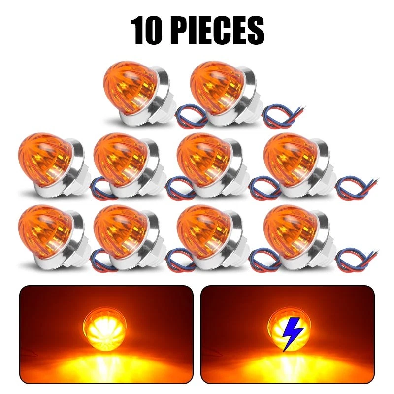 10x Mini LED Watermelon Clearance Light Truck Trailer Side Marker Turn Signal
Opens in a new window