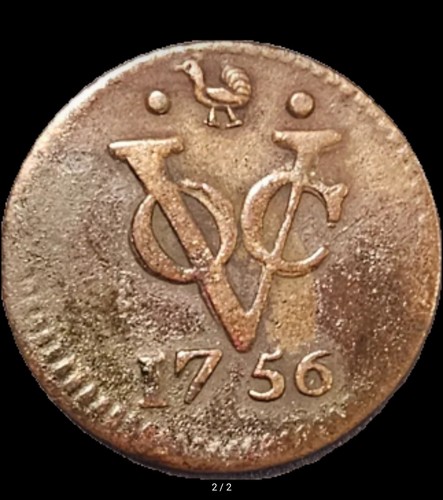 NIEDERLANDE OSTINDIEN / WESTFRIESLAND 1 Duit 1756 - Kupfer - Bild 2 von 3