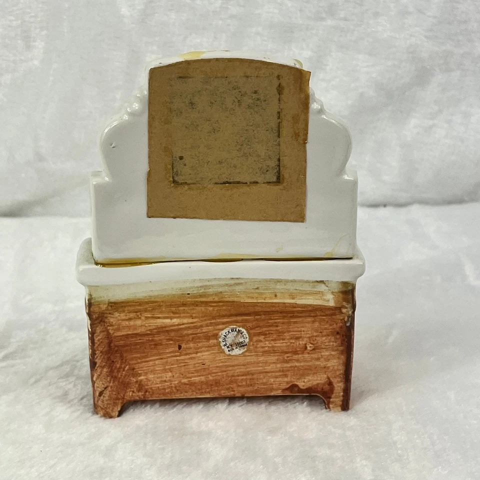 Shackman 1:12 Miniature Dollhouse Porcelain Sink with Mirror & Faucets Japan - Image 3 of 4