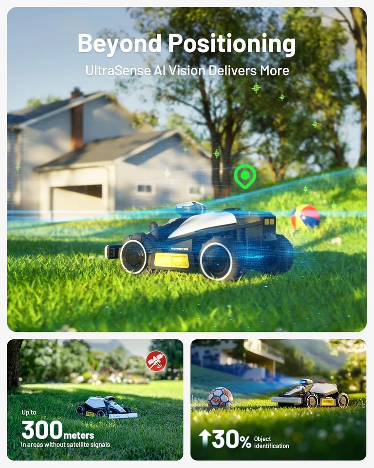 LUBA Mini AWD 800 Robot Lawn Mower with 4G, Reception 800㎡, Max. 1000㎡, All-Whee - image 3 of 4