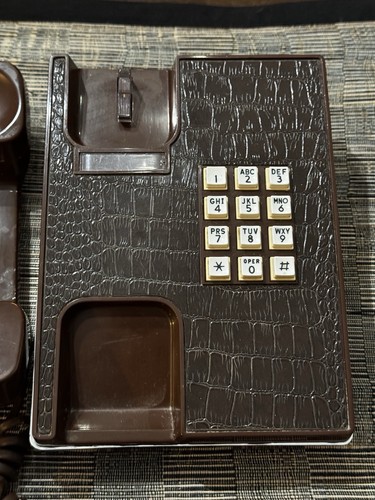 Vintage Western Electric Faux Alligator Schlangenhaut Touch Ton Tischtelefon - getestet - Bild 13 von 23
