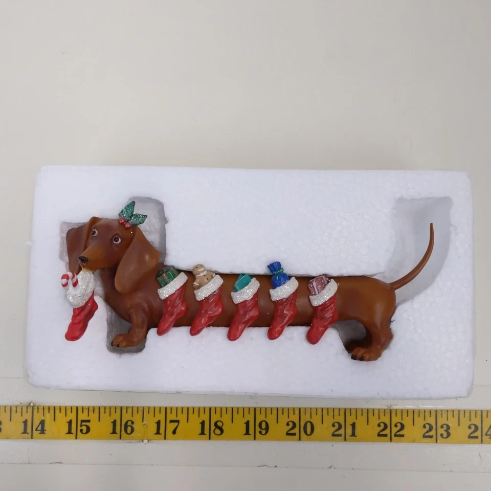 Westland Hot Diggity Dachshund Dog Christmas Stockings Figurine 16445 2008 - Image 2 of 4