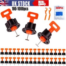 Lots 100-1000pcs Reusable Floor Wall Tile Levelling System Leveler Tools Kit UK
