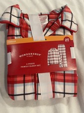Wondershop Toddler Sz 2T Plaid Matching Family Pajama Sleep Christmas Pjs Xmas