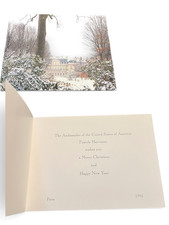 Pamela Churchill Harriman Paris France Ambassador Christmas Card McPherson 1995