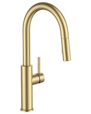 Kitchen Faucet with Pull Down Sprayer, Brushed Gold, Single Handle High Arc S...