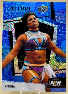 2022 Upper Deck Allure AEW  ATHENA  BLUE parallel card #'d 04/35  ROH