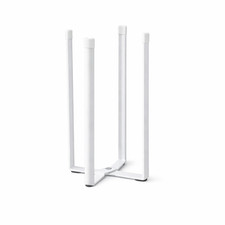 White-Plastic Bag Holder Stand Bottle Drying Rack Kitchen Storage Organizer